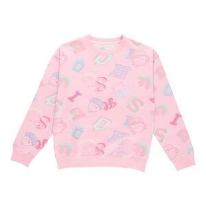 Squishmallows Graphic Sweatshirt Girls Tween Large 14-16 Pink Crewneck